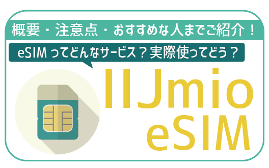 IIJmioのeSIMについて！概要から注意点、申込方法を徹底解説