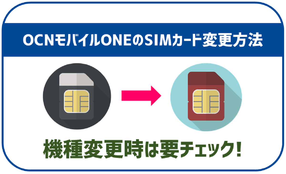 OCNモバイルONEのSIMカード変更方法