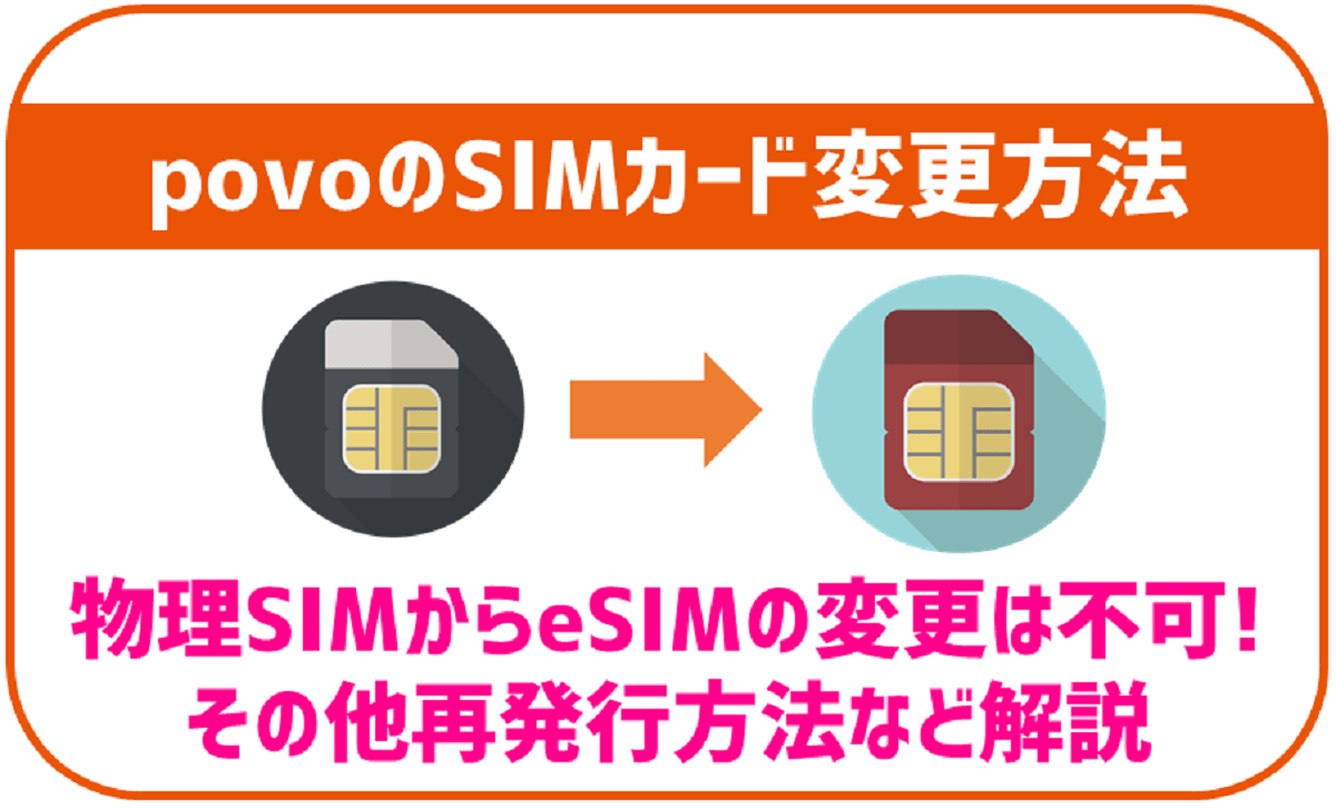 povoのSIMカード変更・再発行の方法！eSIMへの変更も